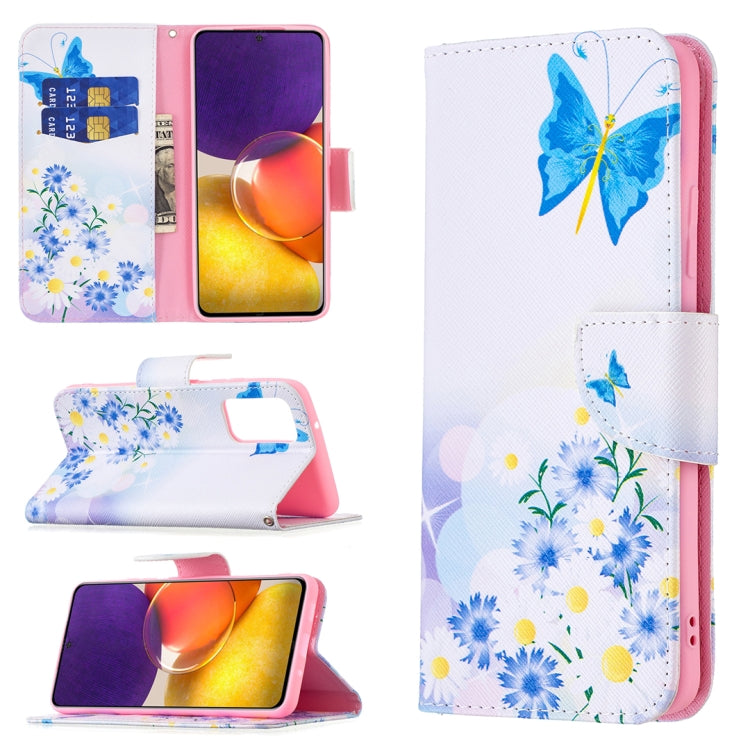 For Samsung Galaxy A82 5G Colored Drawing Pattern Horizontal Flip Leather Case with Holder & Card Slots & Wallet