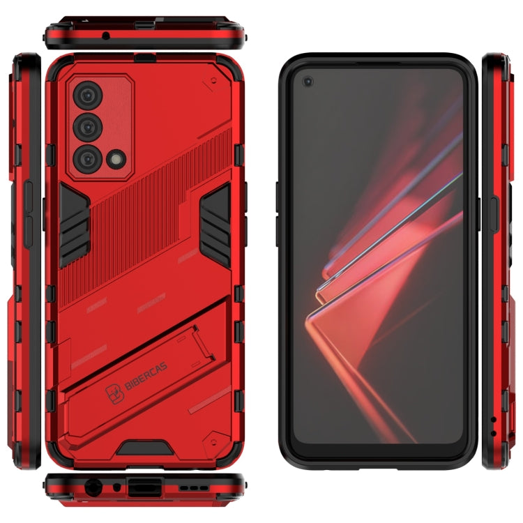 For OPPO K9 Punk Armor 2 in 1 PC + TPU Shockproof Case with Invisible Holder