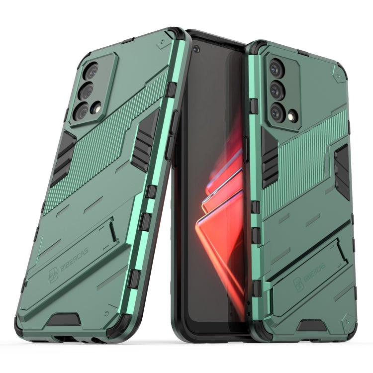 For OPPO K9 Punk Armor 2 in 1 PC + TPU Shockproof Case with Invisible Holder