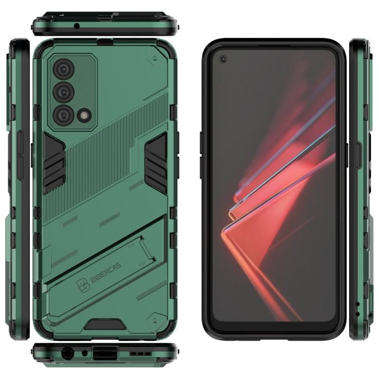 For OPPO K9 Punk Armor 2 in 1 PC + TPU Shockproof Case with Invisible Holder