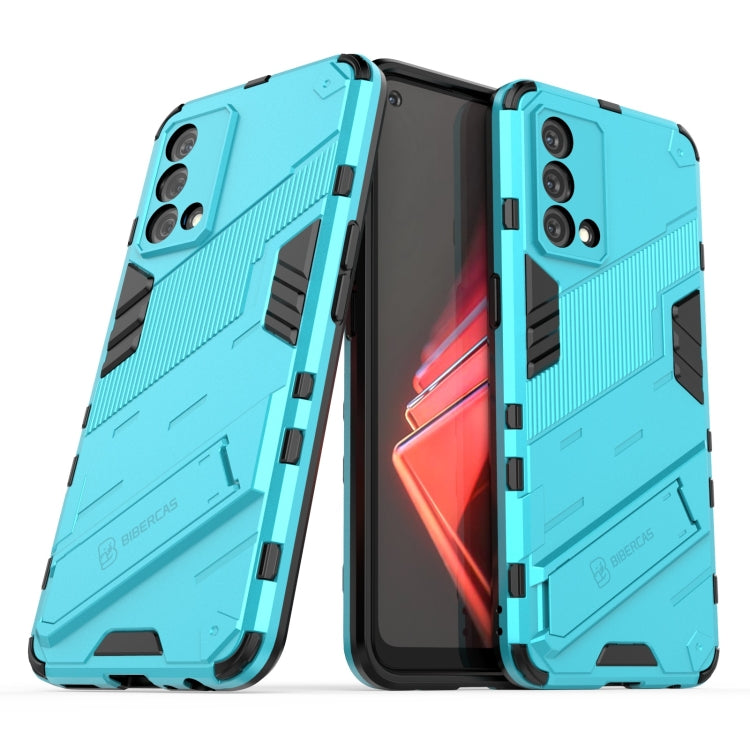 For OPPO K9 Punk Armor 2 in 1 PC + TPU Shockproof Case with Invisible Holder