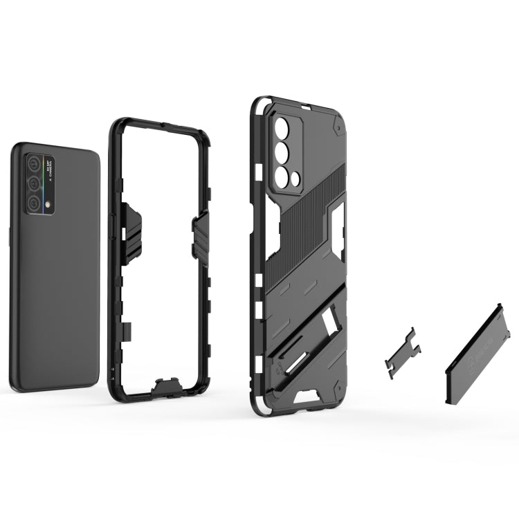 For OPPO K9 Punk Armor 2 in 1 PC + TPU Shockproof Case with Invisible Holder