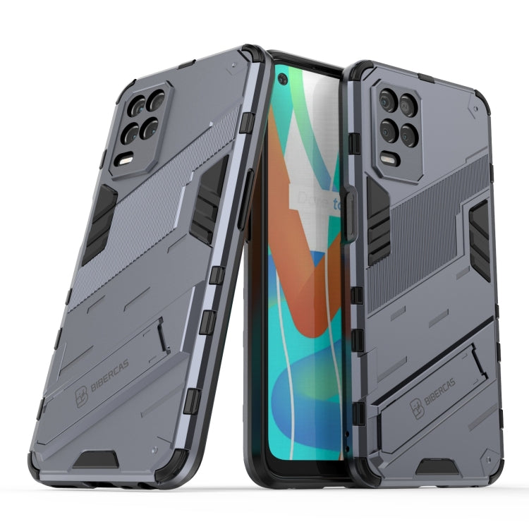 For OPPO Realme V13 5G Punk Armor 2 in 1 PC + TPU Shockproof Case with Invisible Holder