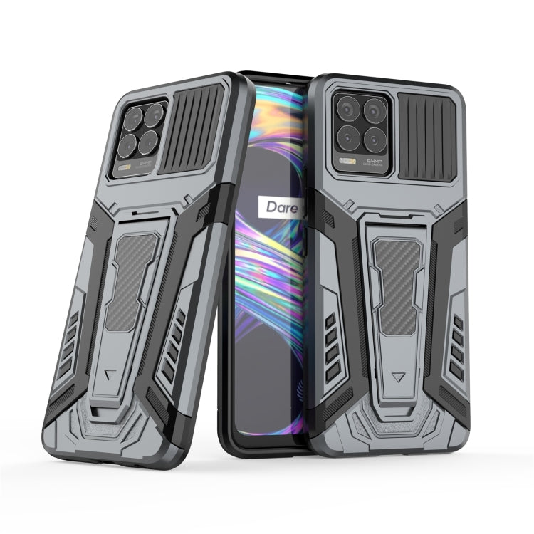 For OPPO Realme 8 War Chariot Series Armor All-inclusive Shockproof PC + TPU Protective Case with Invisible Holder