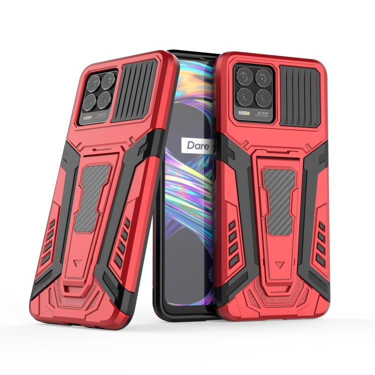 For OPPO Realme 8 War Chariot Series Armor All-inclusive Shockproof PC + TPU Protective Case with Invisible Holder
