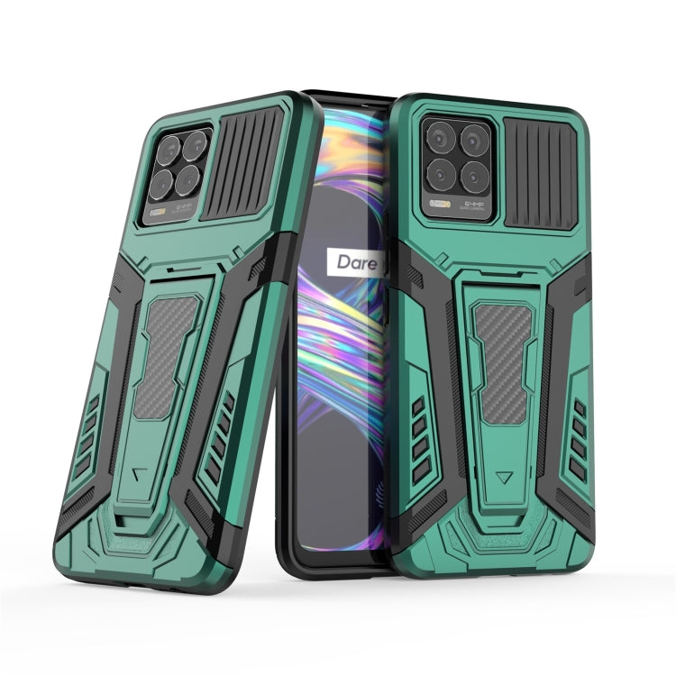 For OPPO Realme 8 War Chariot Series Armor All-inclusive Shockproof PC + TPU Protective Case with Invisible Holder