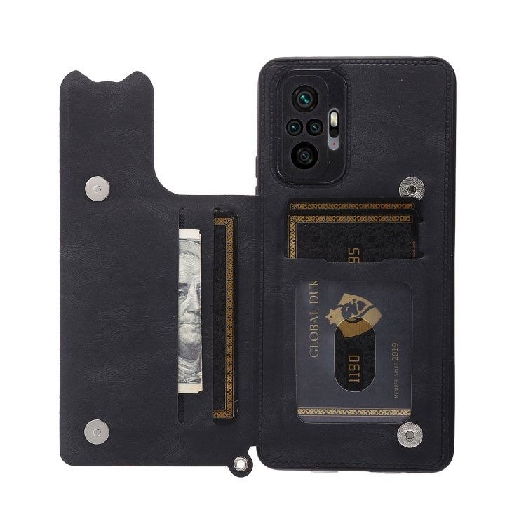 For Xiaomi Redmi Note 10 Pro Max Mandala Embossed PU + TPU Case with Holder & Card Slots & Photo Frame & Strap