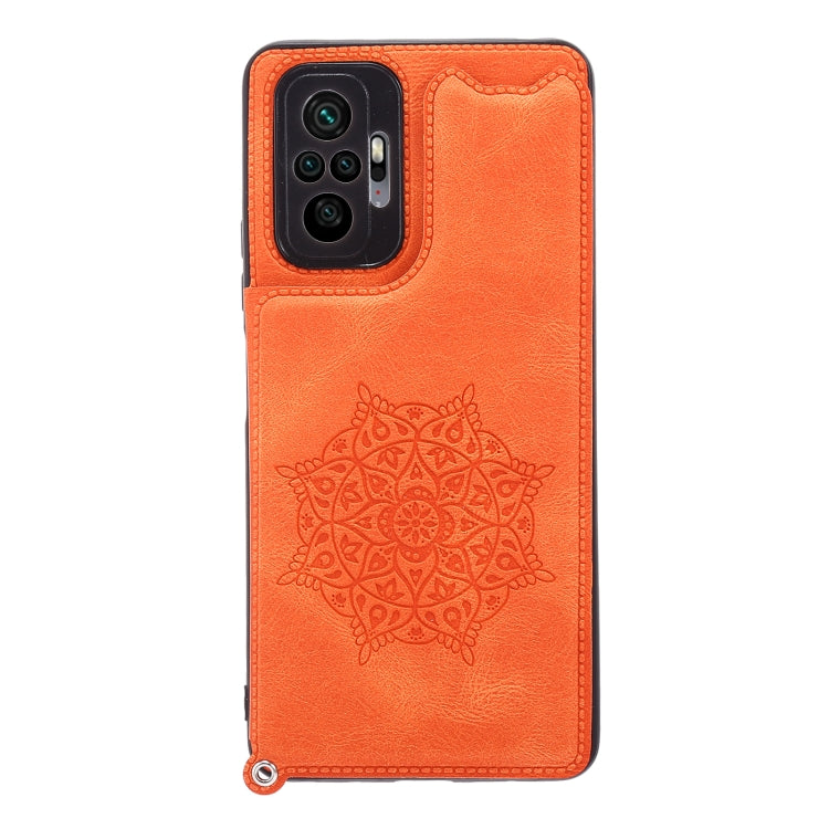 For Xiaomi Redmi Note 10 Pro Max Mandala Embossed PU + TPU Case with Holder & Card Slots & Photo Frame & Strap