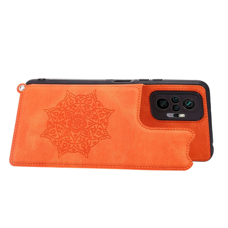 For Xiaomi Redmi Note 10 Pro Max Mandala Embossed PU + TPU Case with Holder & Card Slots & Photo Frame & Strap