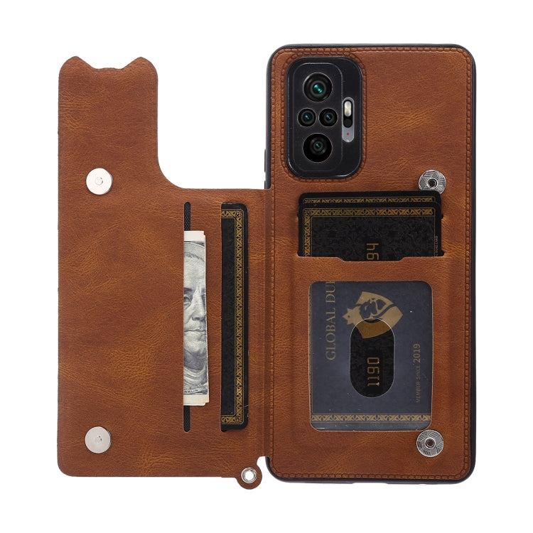 For Xiaomi Redmi Note 10 Pro Max Mandala Embossed PU + TPU Case with Holder & Card Slots & Photo Frame & Strap