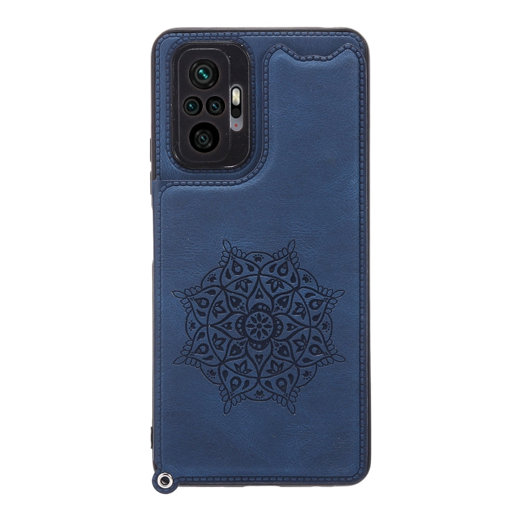 For Xiaomi Redmi Note 10 Pro Max Mandala Embossed PU + TPU Case with Holder & Card Slots & Photo Frame & Strap