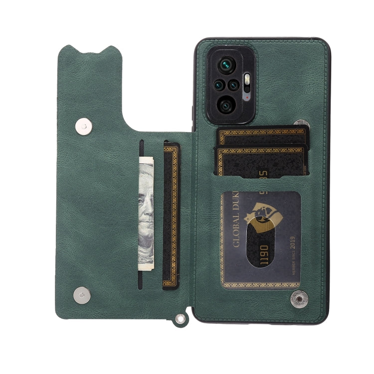 For Xiaomi Redmi Note 10 Pro Max Mandala Embossed PU + TPU Case with Holder & Card Slots & Photo Frame & Strap