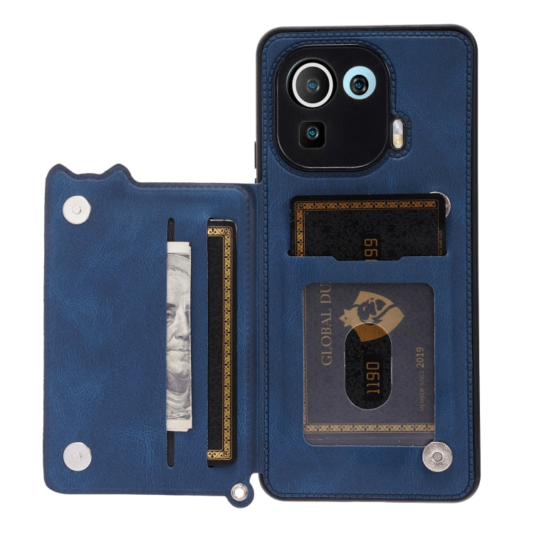 For Xiaomi Mi 11 Pro Mandala Embossed PU + TPU Case with Holder & Card Slots & Photo Frame & Strap