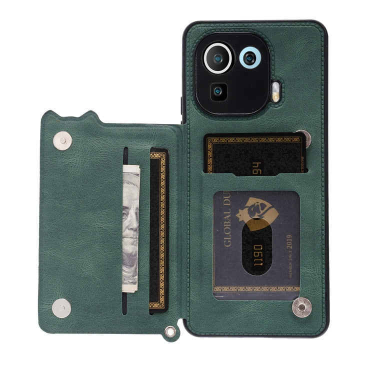 For Xiaomi Mi 11 Pro Mandala Embossed PU + TPU Case with Holder & Card Slots & Photo Frame & Strap