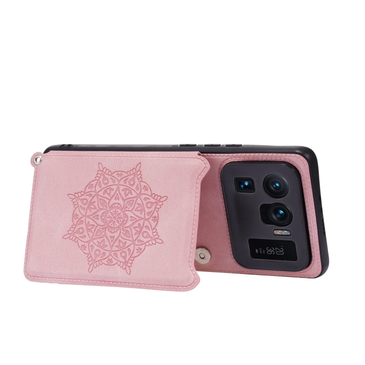 For Xiaomi Mi 11 Ultra Mandala Embossed PU + TPU Case with Holder & Card Slots & Photo Frame & Strap