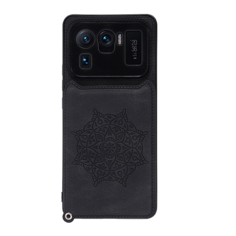 For Xiaomi Mi 11 Ultra Mandala Embossed PU + TPU Case with Holder & Card Slots & Photo Frame & Strap