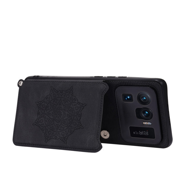 For Xiaomi Mi 11 Ultra Mandala Embossed PU + TPU Case with Holder & Card Slots & Photo Frame & Strap