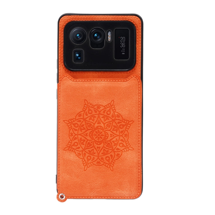 For Xiaomi Mi 11 Ultra Mandala Embossed PU + TPU Case with Holder & Card Slots & Photo Frame & Strap
