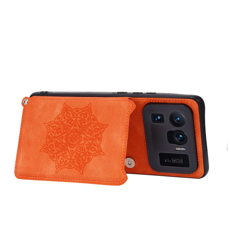For Xiaomi Mi 11 Ultra Mandala Embossed PU + TPU Case with Holder & Card Slots & Photo Frame & Strap