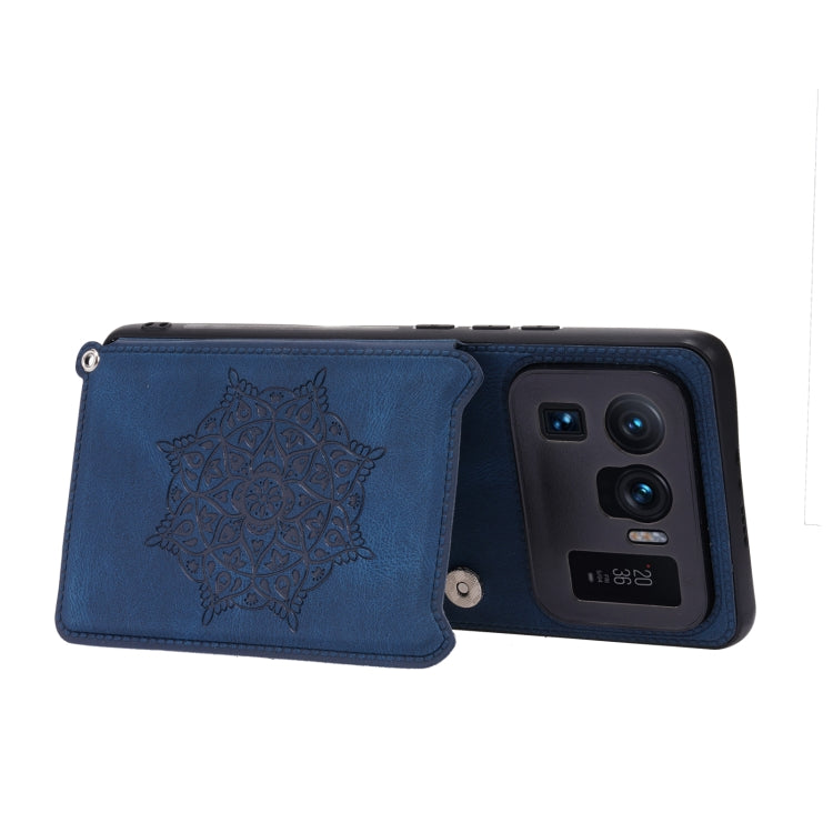 For Xiaomi Mi 11 Ultra Mandala Embossed PU + TPU Case with Holder & Card Slots & Photo Frame & Strap
