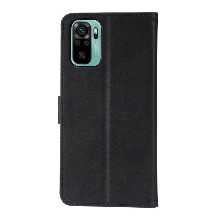 For Xiaomi Redmi Note 10 4G Embossed Happy Cat Pattern Horizontal Flip Leather Case with Holder & Card Slots & Wallet