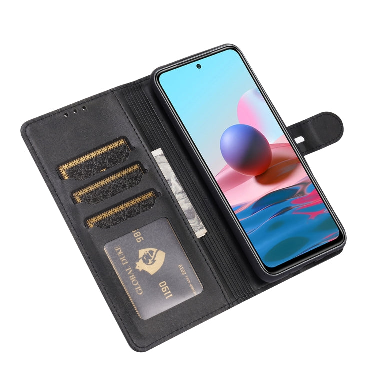 For Xiaomi Redmi Note 10 5G Embossed Happy Cat Pattern Horizontal Flip Leather Case with Holder & Card Slots & Wallet