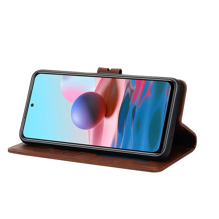 For Xiaomi Redmi Note 10 5G Embossed Happy Cat Pattern Horizontal Flip Leather Case with Holder & Card Slots & Wallet