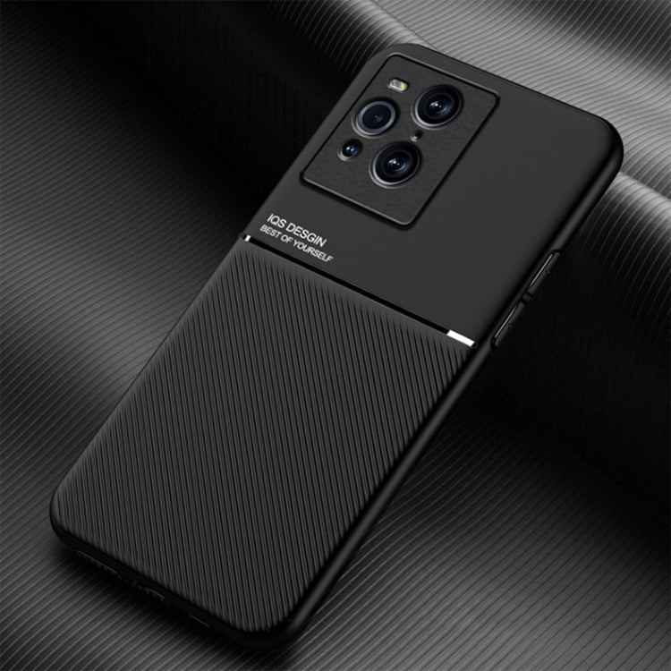 For OPPO Find X3 Classic Tilt Strip Grain Magnetic Shockproof PC + TPU Case