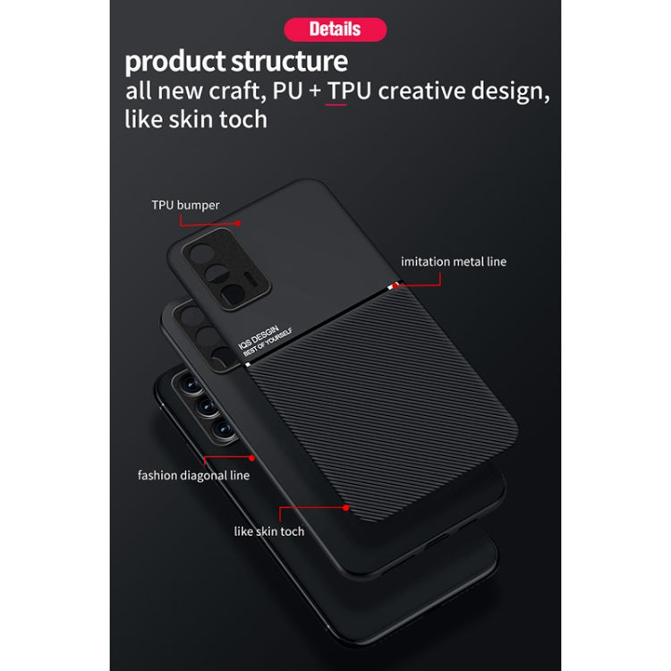 For OPPO Realme GT 5G Classic Tilt Strip Grain Magnetic Shockproof PC + TPU Case
