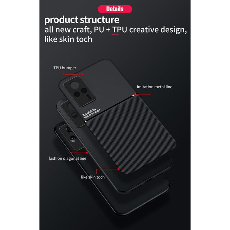 For vivo S9e Classic Tilt Strip Grain Magnetic Shockproof PC + TPU Case