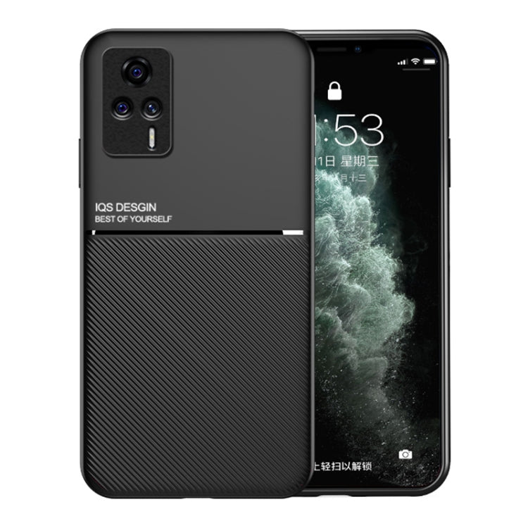 For vivo S9 Classic Tilt Strip Grain Magnetic Shockproof PC + TPU Case