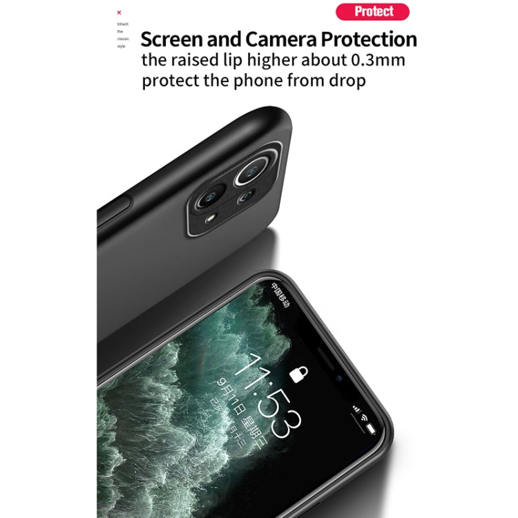 For Xiaomi Mi 11 Lite 5G Classic Tilt Strip Grain Magnetic Shockproof PC + TPU Case