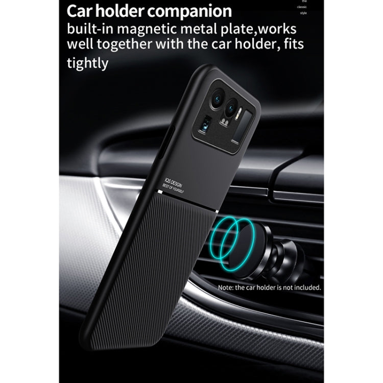 For Xiaomi Mi 11 Ultra Classic Tilt Strip Grain Magnetic Shockproof PC + TPU Case