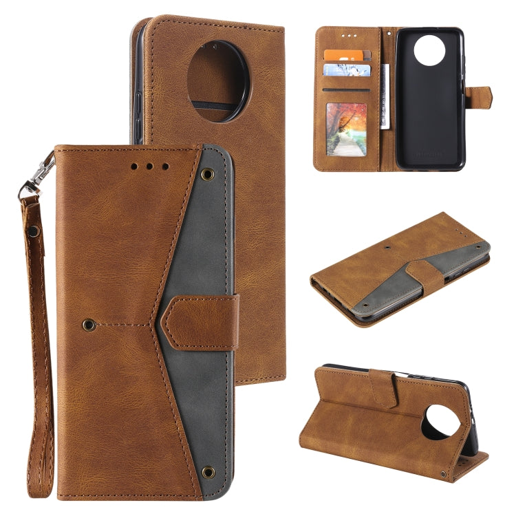 For Xiaomi Redmi Note 9T Stitching Calf Texture Horizontal Flip Leather Case with Holder & Card Slots & Wallet