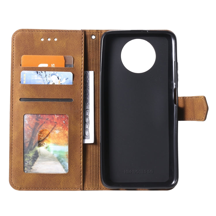 For Xiaomi Redmi Note 9T Stitching Calf Texture Horizontal Flip Leather Case with Holder & Card Slots & Wallet