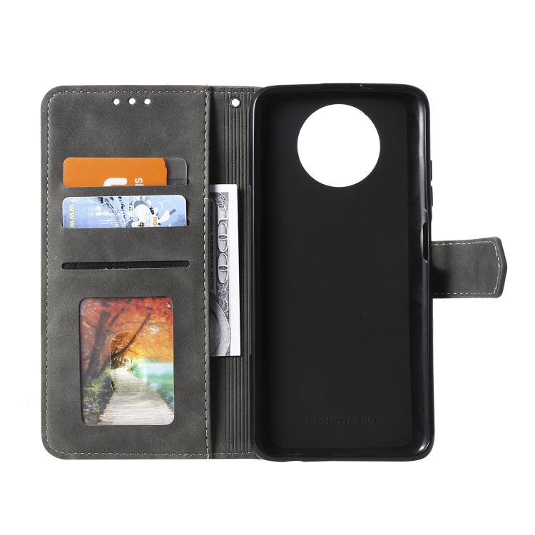 For Xiaomi Redmi Note 9T Stitching Calf Texture Horizontal Flip Leather Case with Holder & Card Slots & Wallet