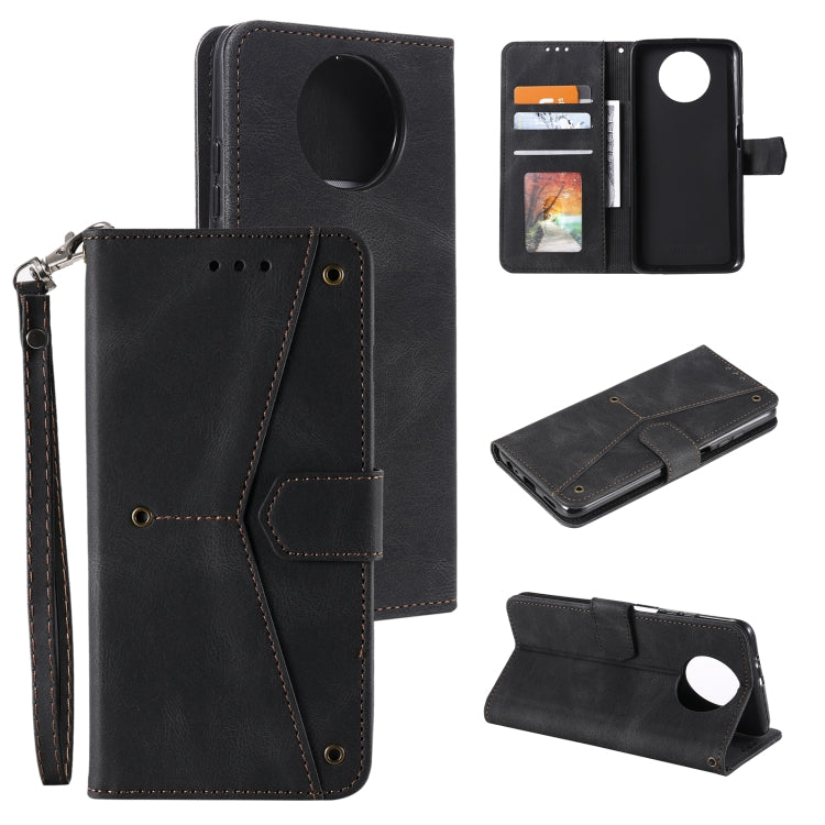 For Xiaomi Redmi Note 9T Stitching Calf Texture Horizontal Flip Leather Case with Holder & Card Slots & Wallet