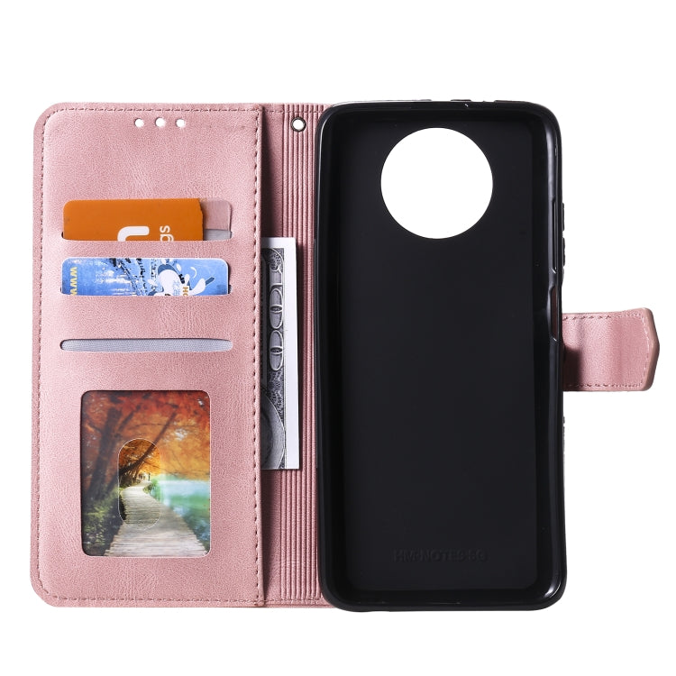 For Xiaomi Redmi Note 9T Stitching Calf Texture Horizontal Flip Leather Case with Holder & Card Slots & Wallet