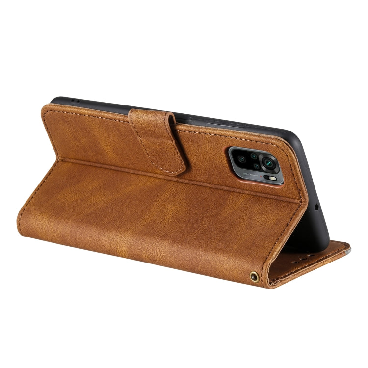 For Xiaomi Redmi Note 10 4G Stitching Calf Texture Horizontal Flip Leather Case with Holder & Card Slots & Wallet