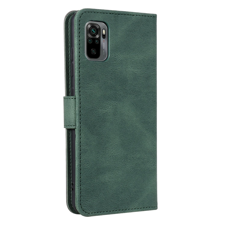 For Xiaomi Redmi Note 10 4G Stitching Calf Texture Horizontal Flip Leather Case with Holder & Card Slots & Wallet