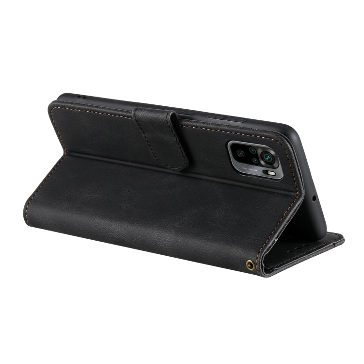 For Xiaomi Redmi Note 10 4G Stitching Calf Texture Horizontal Flip Leather Case with Holder & Card Slots & Wallet