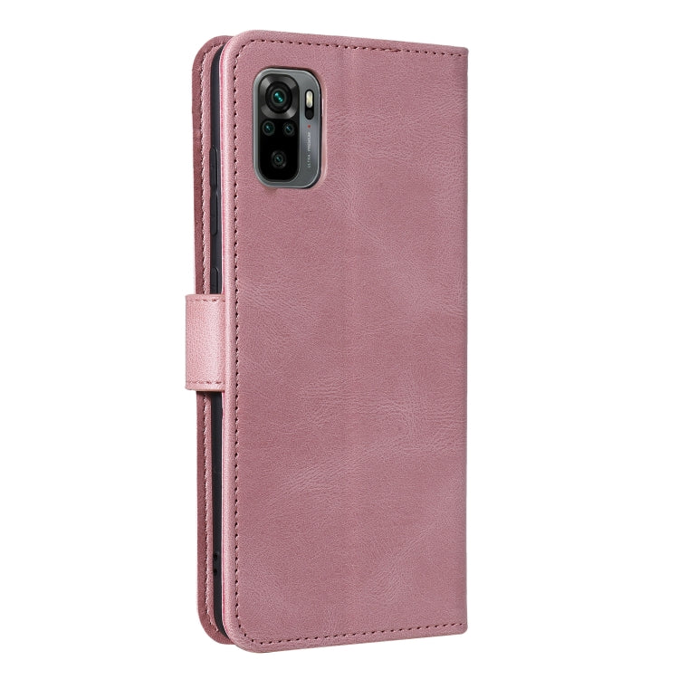 For Xiaomi Redmi Note 10 4G Stitching Calf Texture Horizontal Flip Leather Case with Holder & Card Slots & Wallet