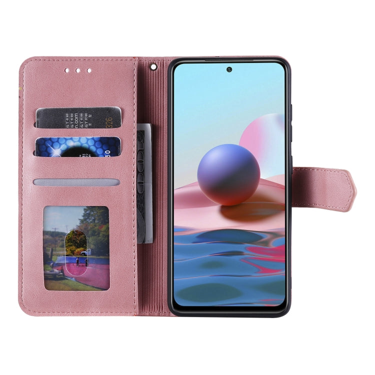 For Xiaomi Redmi Note 10 4G Stitching Calf Texture Horizontal Flip Leather Case with Holder & Card Slots & Wallet