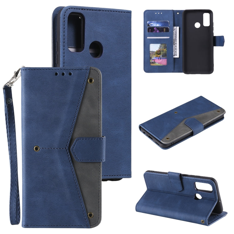 For Xiaomi Redmi 9C Stitching Calf Texture Horizontal Flip Leather Case with Holder & Card Slots & Wallet