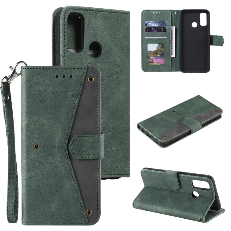 For Xiaomi Redmi 9C Stitching Calf Texture Horizontal Flip Leather Case with Holder & Card Slots & Wallet