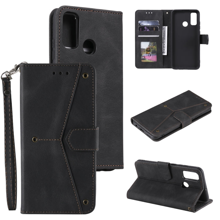 For Xiaomi Redmi 9C Stitching Calf Texture Horizontal Flip Leather Case with Holder & Card Slots & Wallet