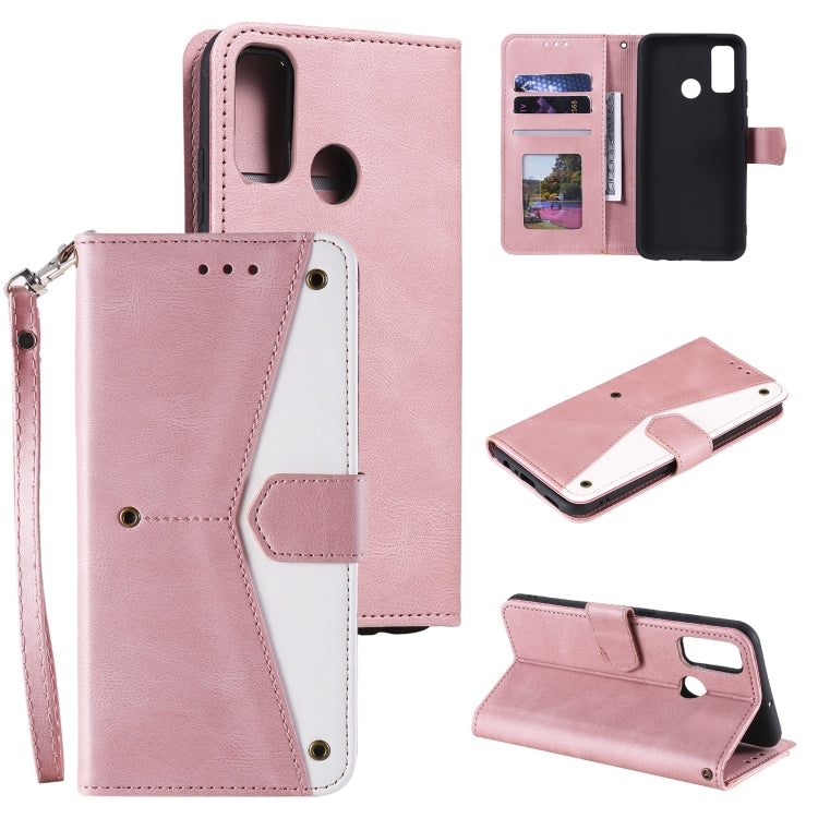 For Xiaomi Redmi 9C Stitching Calf Texture Horizontal Flip Leather Case with Holder & Card Slots & Wallet