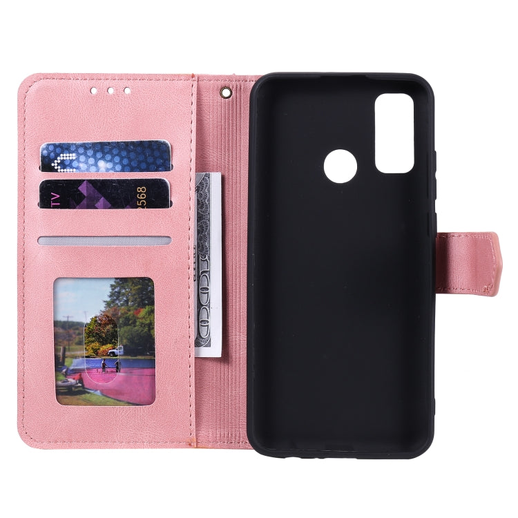 For Xiaomi Redmi 9C Stitching Calf Texture Horizontal Flip Leather Case with Holder & Card Slots & Wallet