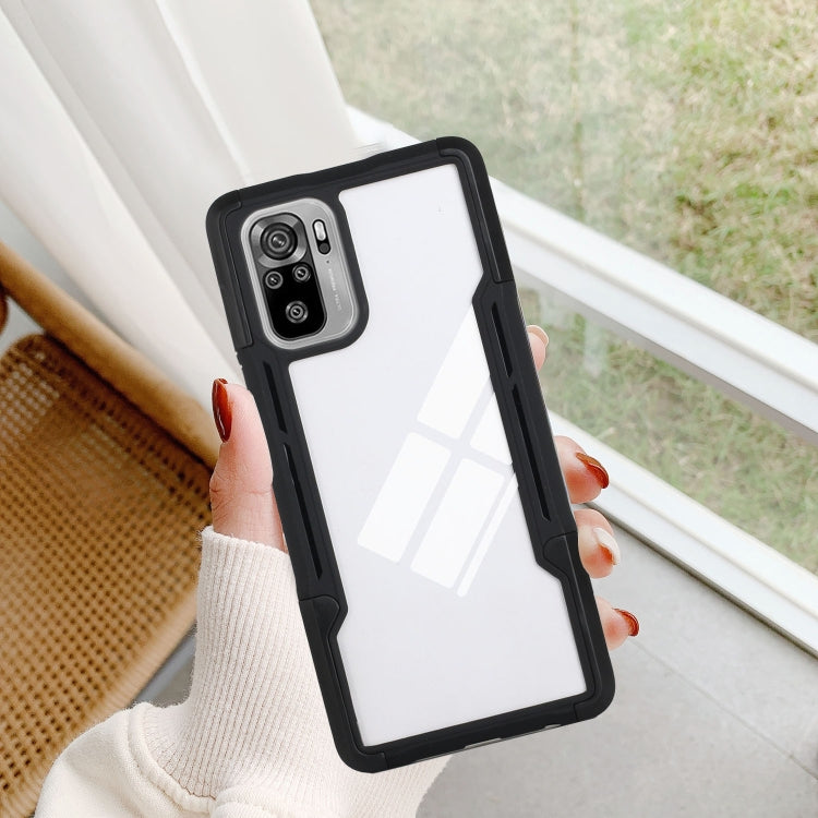 For Xiaomi Redmi Note 10 TPU + PC + Acrylic 3 in 1 Shockproof Protective Case