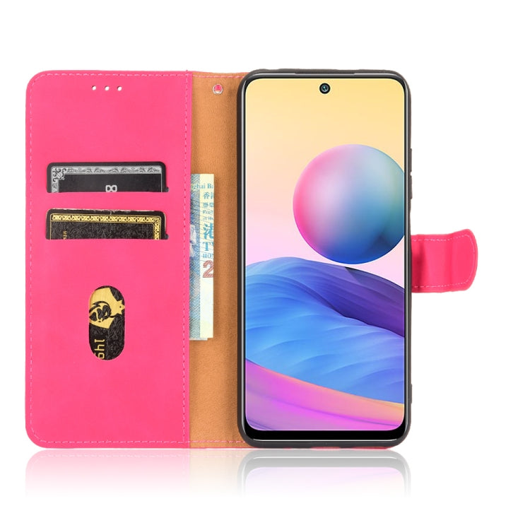 For Xiaomi Redmi Note 10 5G Solid Color Skin Feel Magnetic Buckle Horizontal Flip Calf Texture PU Leather Case with Holder & Card Slots & Wallet